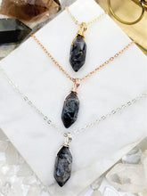 Load image into Gallery viewer, Larvikite Mini Point Necklace