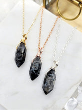 Load image into Gallery viewer, Larvikite Mini Point Necklace