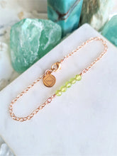 Load image into Gallery viewer, Peridot Bar Bracelet