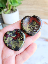 Load image into Gallery viewer, Dragons Bloodstone Heart Thumb Stone - 40mm
