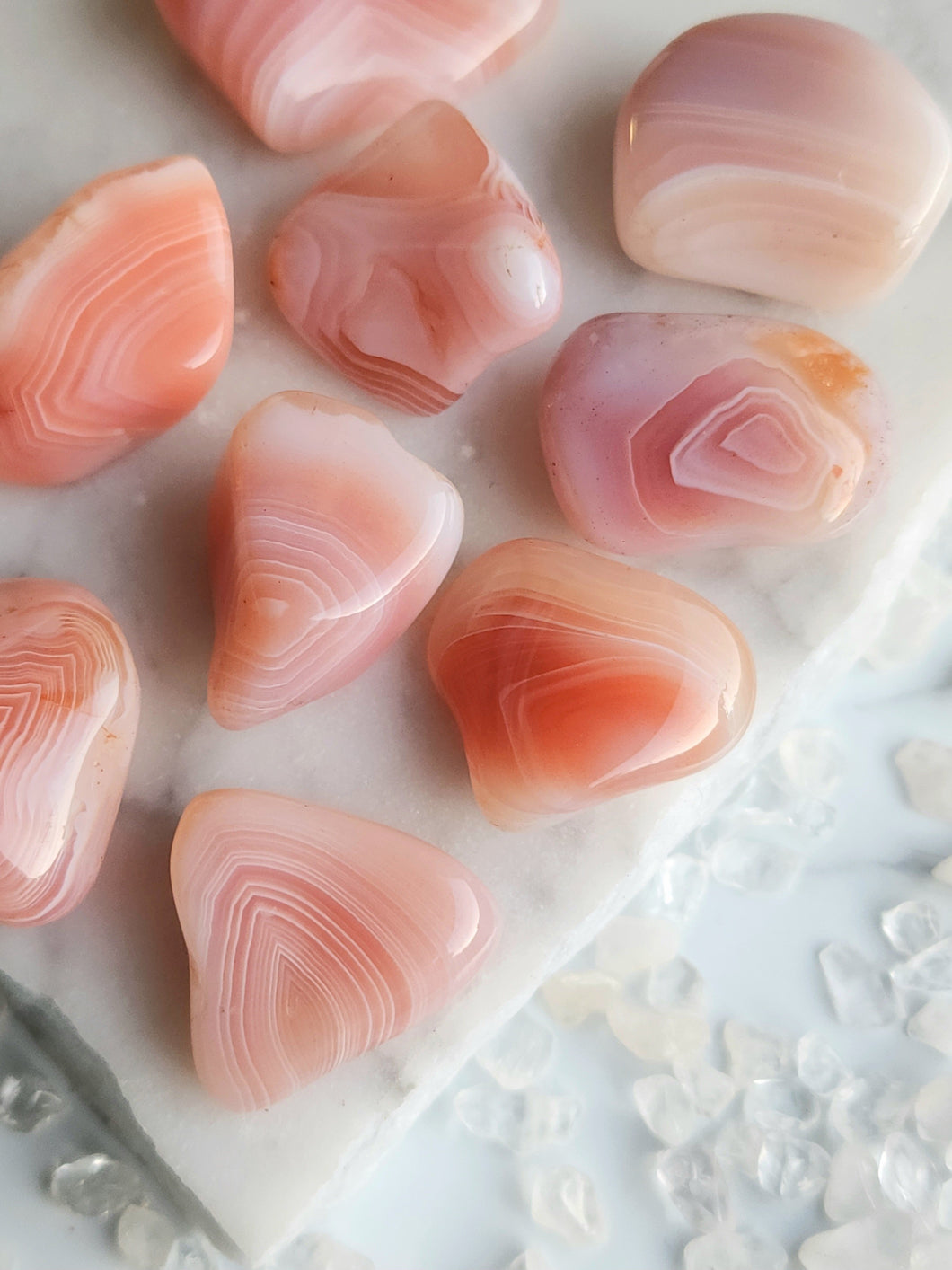 Unlock your potential with Apricot Agate, a stone of balance and harmony. Its warm, peachy tones soothe emotions and inspire creativity, making it the perfect companion for your journey of self-discovery and growth