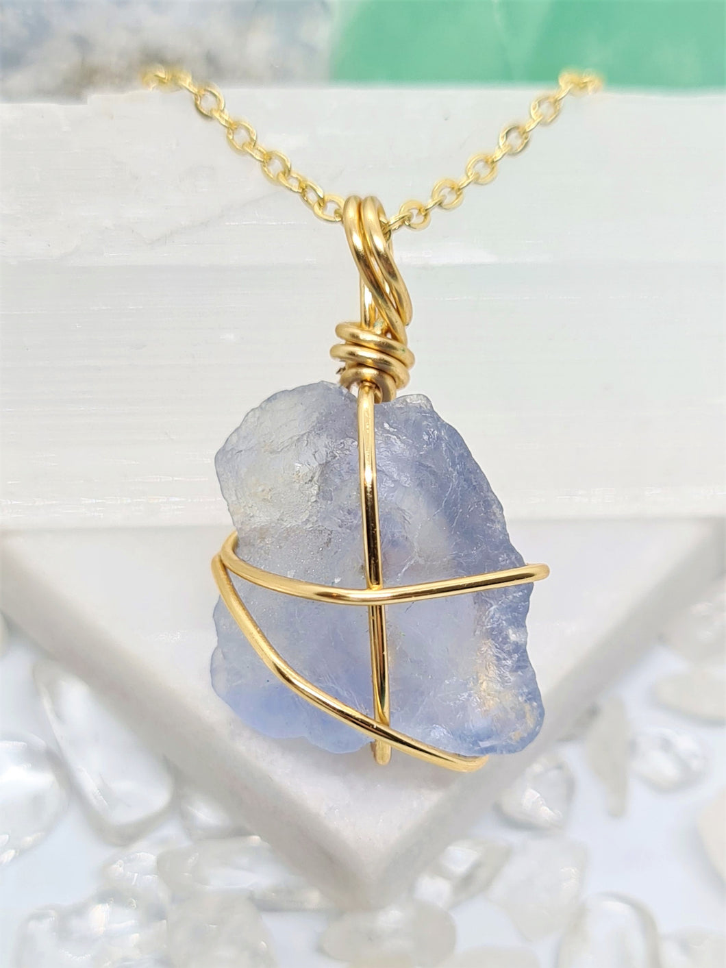  Blue Fluorite has gentle energies that promote emotional healing, balance and harmony. It supports focus and mental clarity, making it a great companion for students