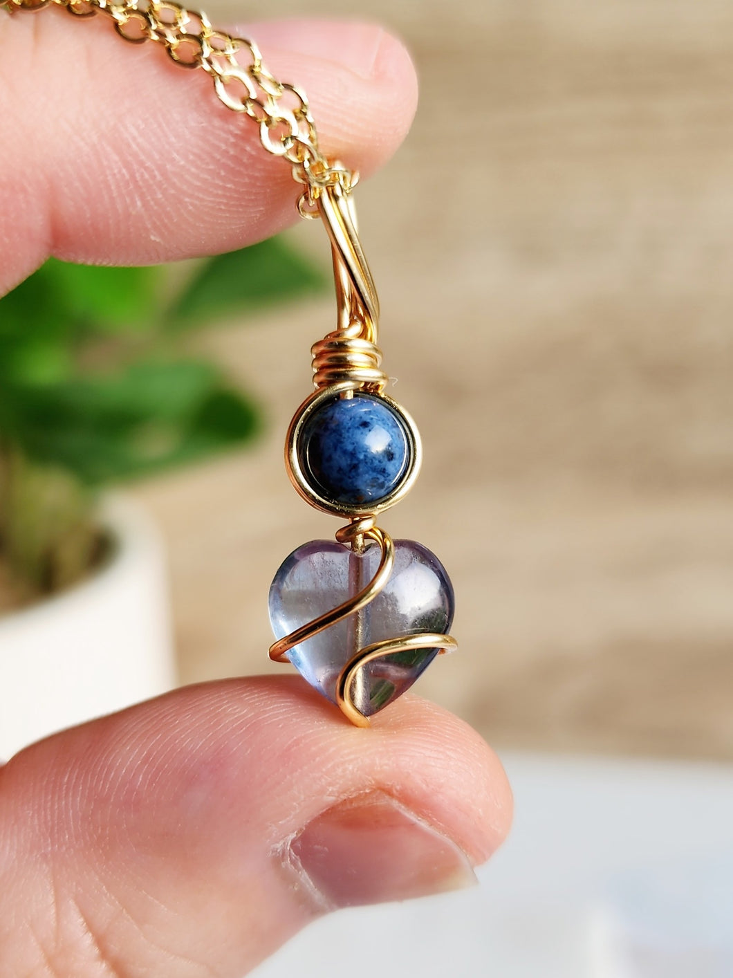 Find clarity and confidence in your voice with Blue Fluorite and Dumortierite. Made to support calm, grounded communication and mental ease