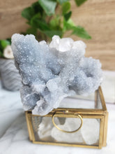 Load image into Gallery viewer, White Calcite on druzy Quartz &amp; Chalcedony
