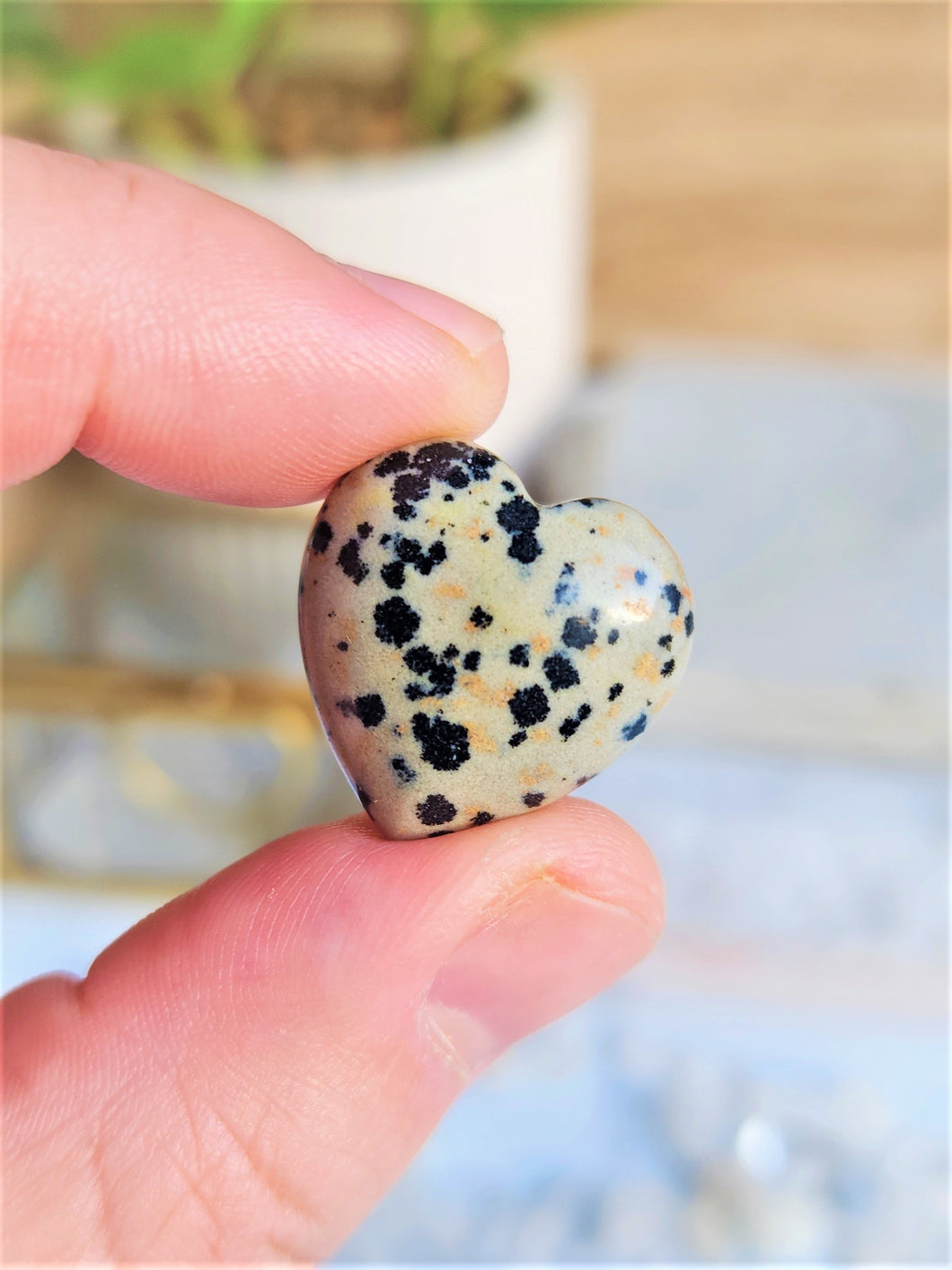 Dalmatian Jasper Heart Mini - 20mm