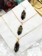 Load image into Gallery viewer, Dragons Blood Stone Mini Point Necklace
