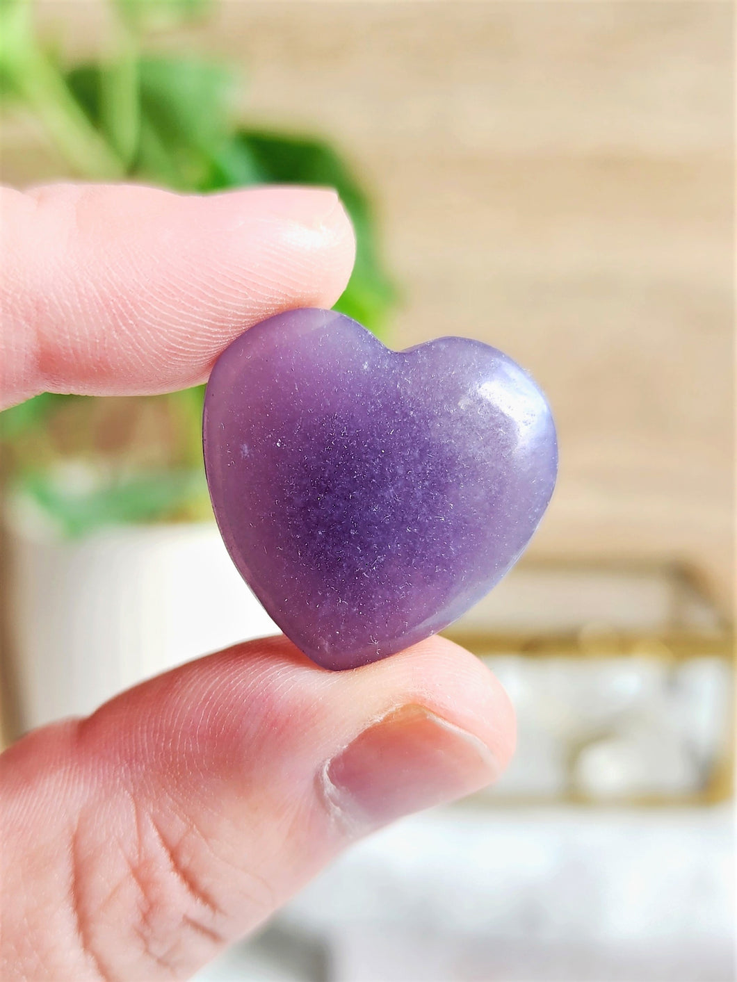 Lepidolite Heart - 25mm