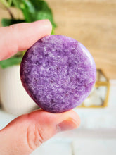 Load image into Gallery viewer, Lepidolite is a delicate crystal that helps manage stress and anxiety and promotes restful sleep. A gentle healer that provides emotional support and gives you strength. 
