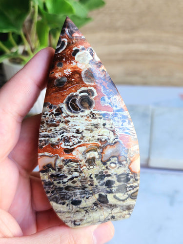 Experience the vibrant energy of Red Rhyolite gemstones, evoking courage, vitality, and introspection. Embrace its captivating hues and patterns for a transformative journey of self-discovery