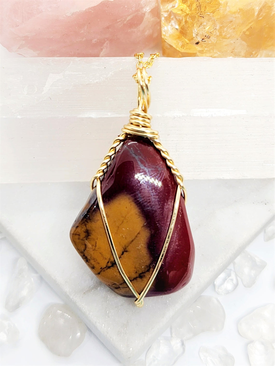 Mookaite is thought to boost intuition and deepen one's spiritual connection with nature, fostering inner harmony and growth