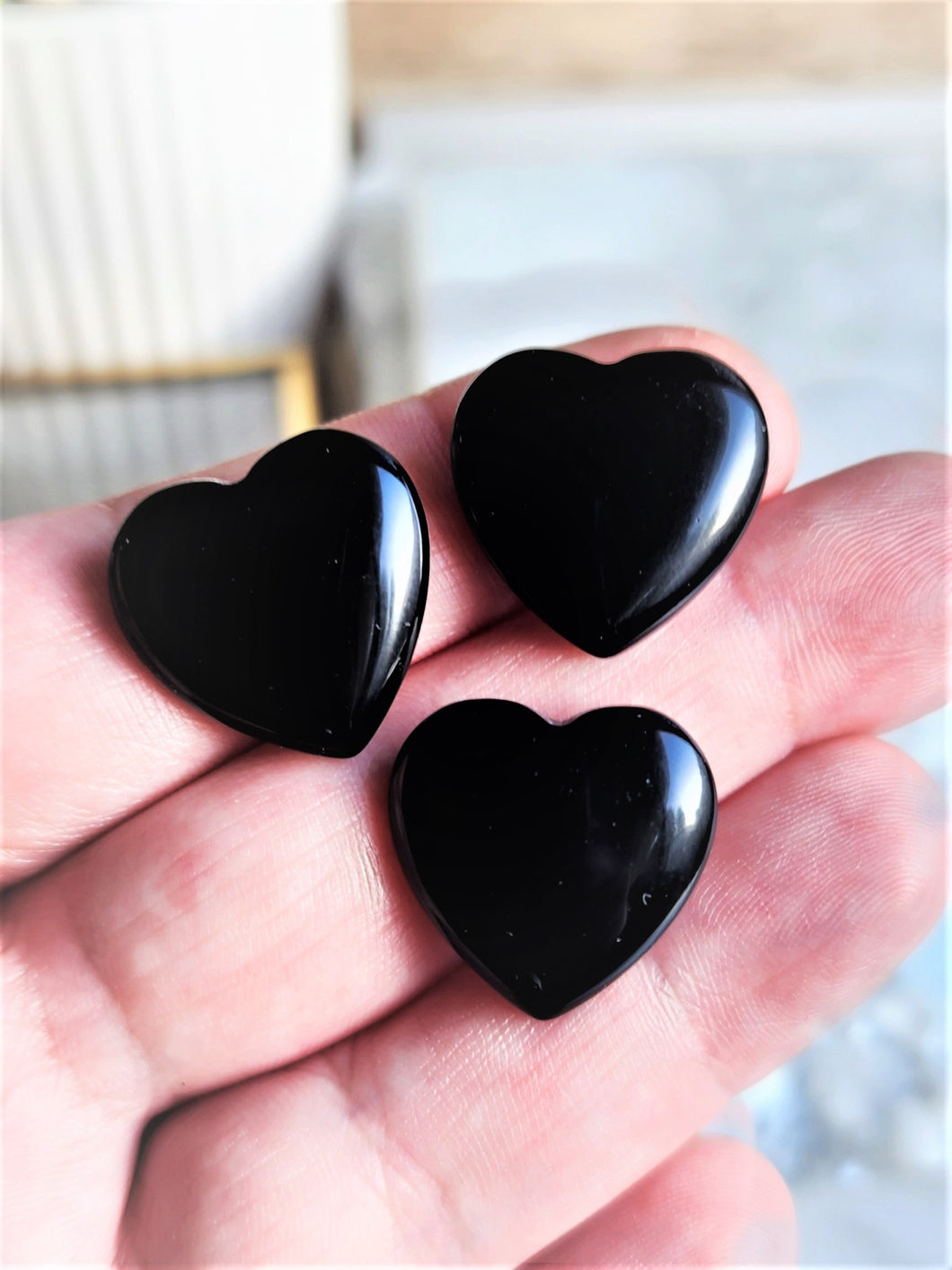 Obsidian Heart Mini- Flat  - 20mm