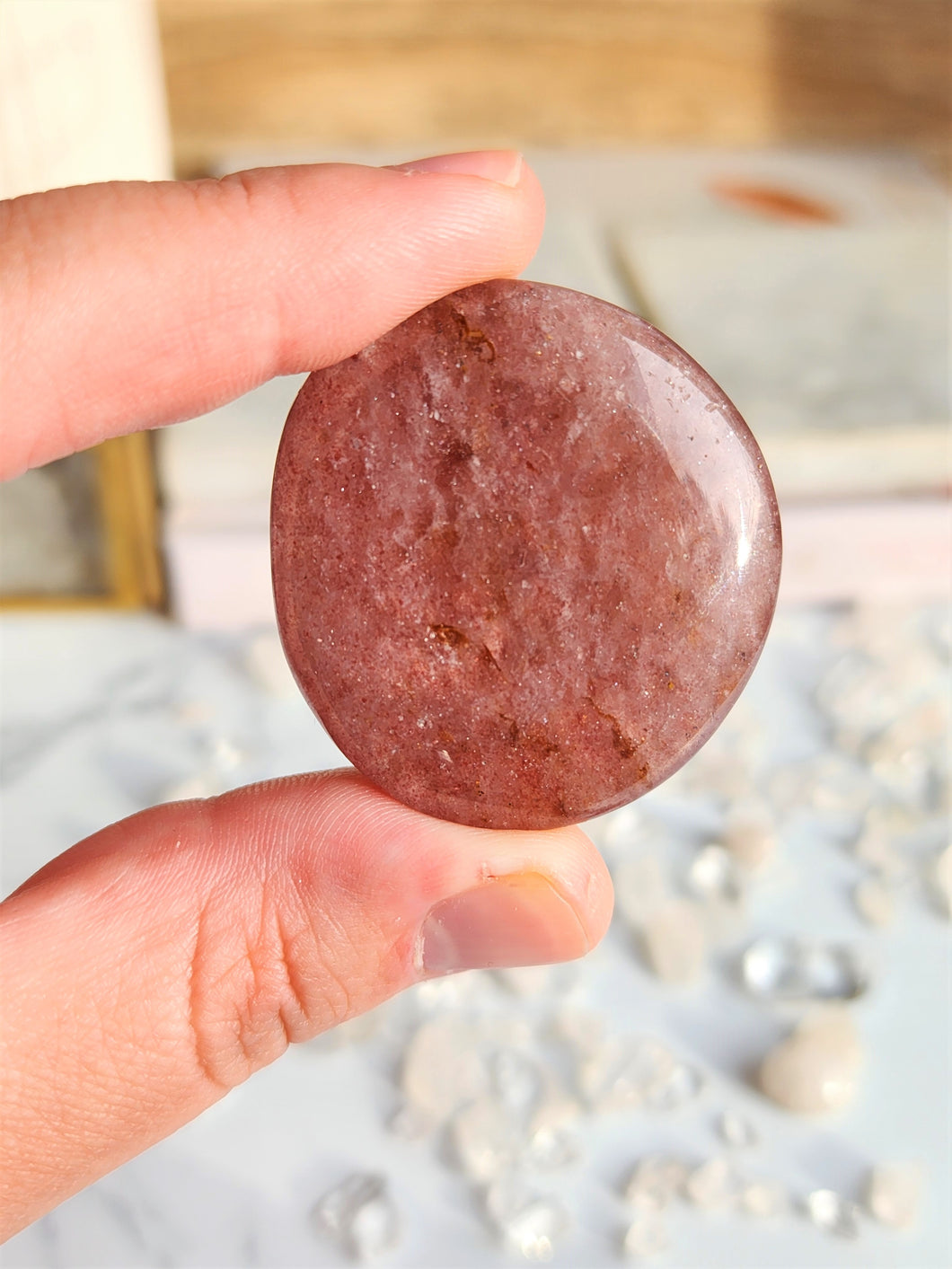 Red Aventurine Palm Stone - 40mm