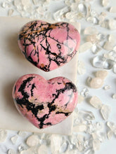 Load image into Gallery viewer, Rhodonite Heart - 45mm - Puffy
