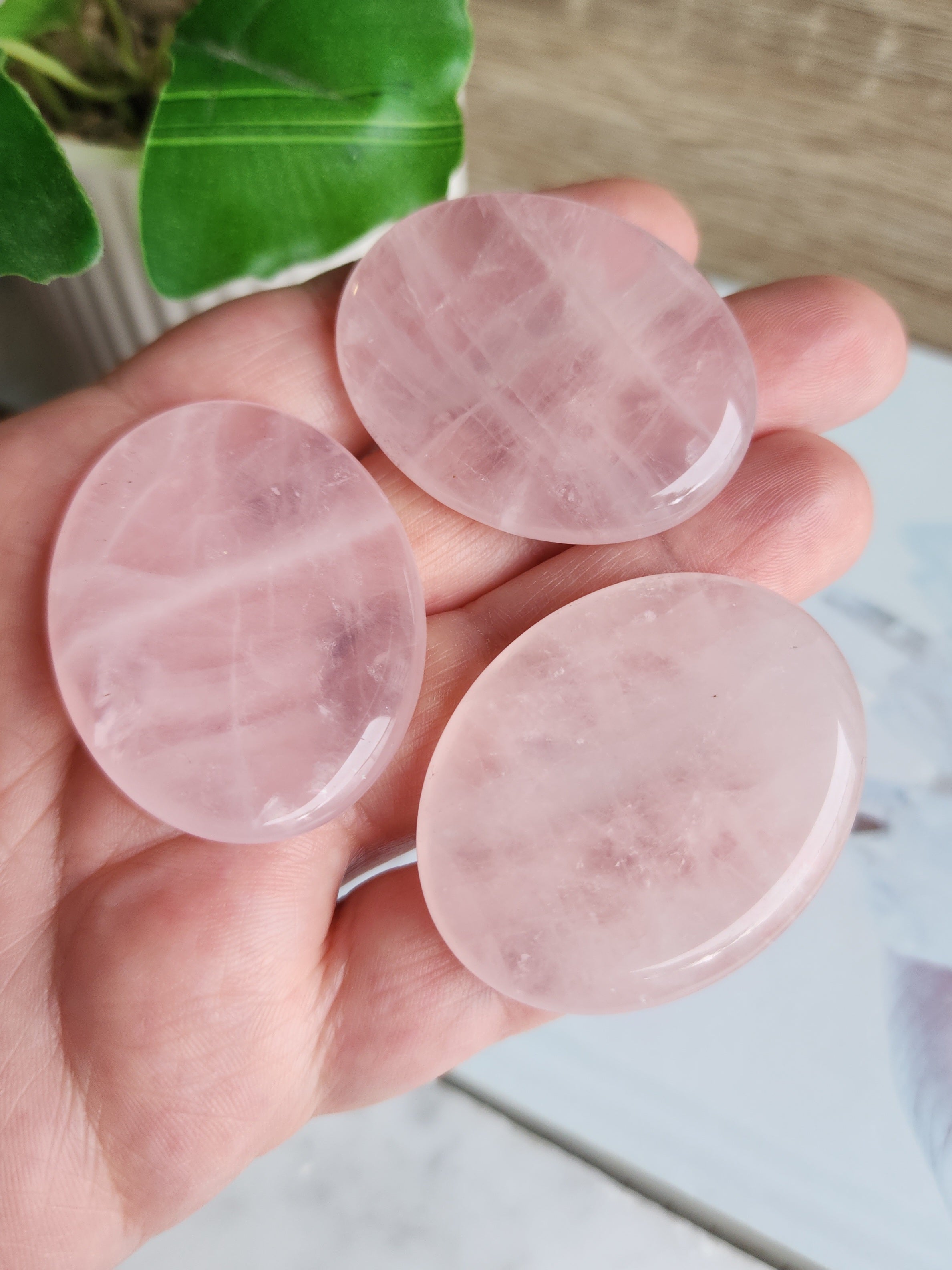 Rose Quartz Worry Stone (Thumb Stone)