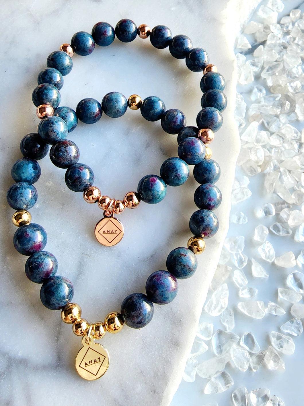 Ruby in Kyanite combines the energizing passion of Ruby with the calming clarity of Kyanite, creating a powerful balance of strength and peace