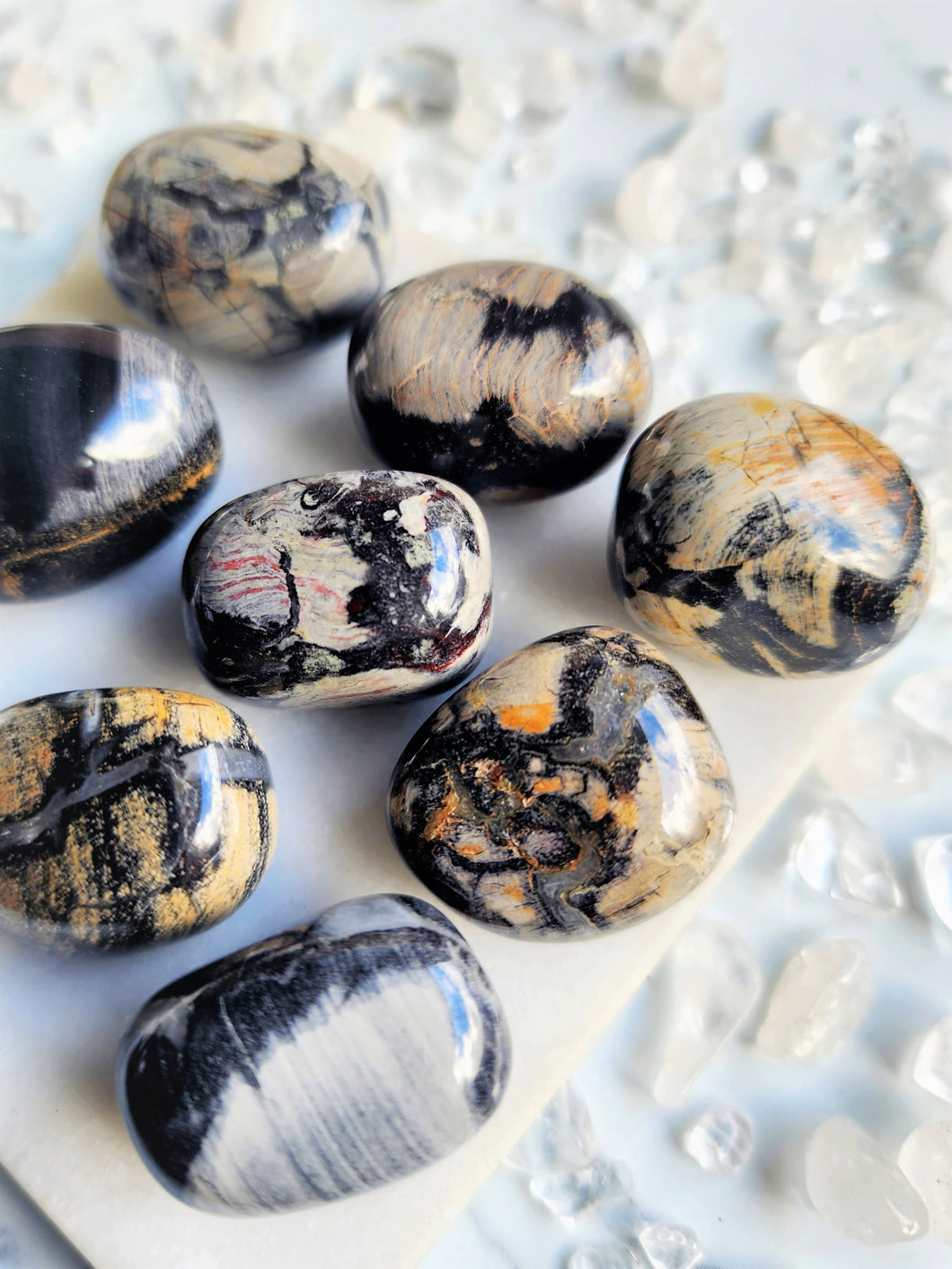 Silver Leaf Jasper Tumbled Crystal