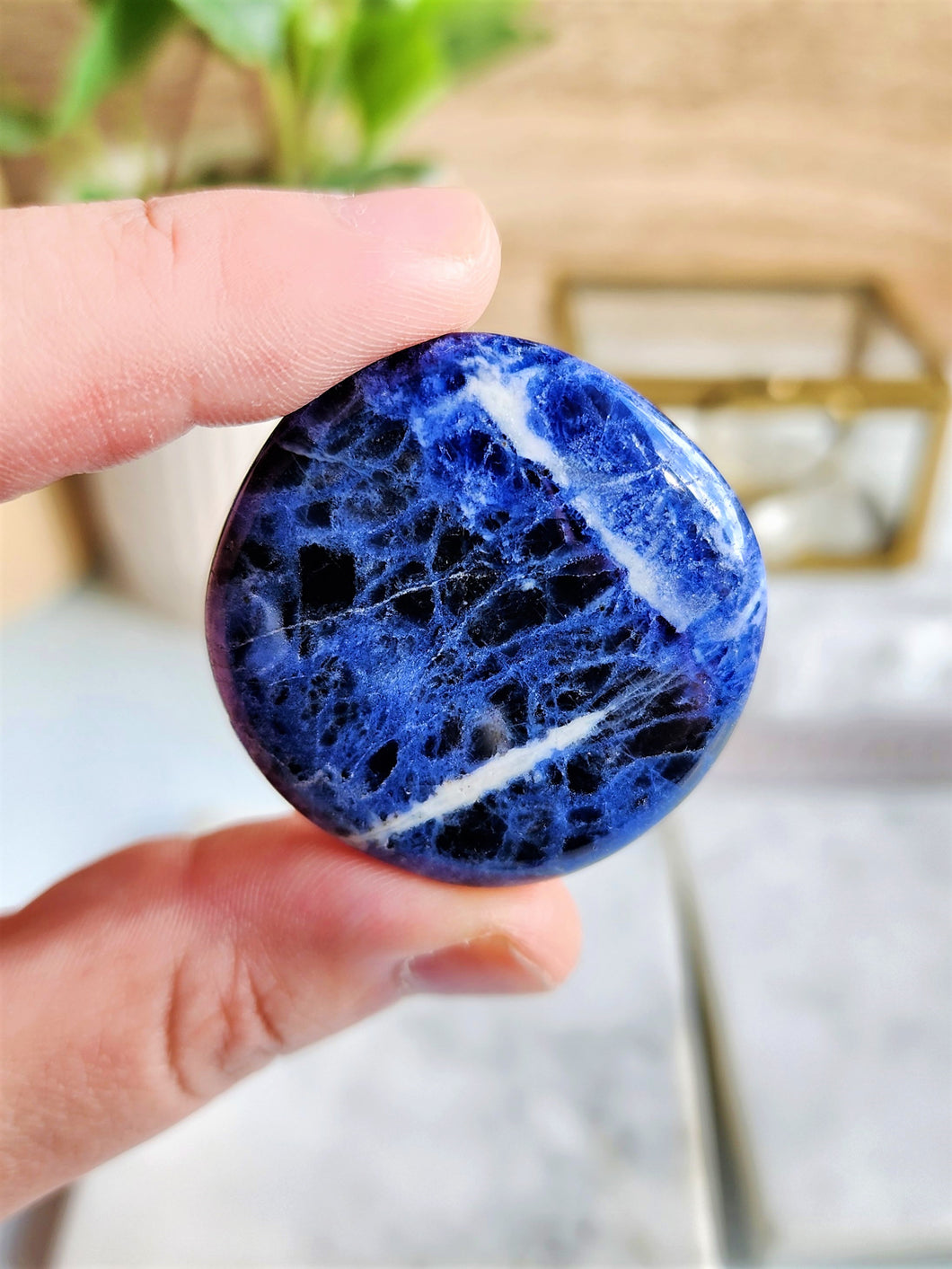 Sodalite's serene blue hues inspire spiritual insight and heightened intuition, making it a cherished stone for promoting clarity of thought and inner exploration