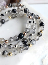 Load image into Gallery viewer, Black Tourmaline in Quartz Bracelet
