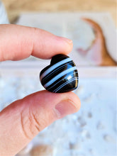 Load image into Gallery viewer, Banded Black Onyx Heart Mini - 20mm
