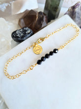 Load image into Gallery viewer, Black Spinel Bar Bracelet

