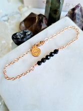 Load image into Gallery viewer, Black Spinel Bar Bracelet

