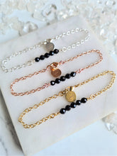 Load image into Gallery viewer, Black Spinel Bar Bracelet
