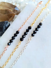 Load image into Gallery viewer, Black Spinel Bar Bracelet

