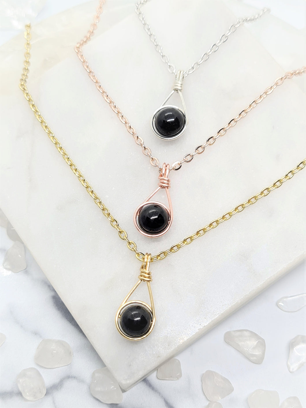 Black Tourmaline Necklace - DELICA Collection