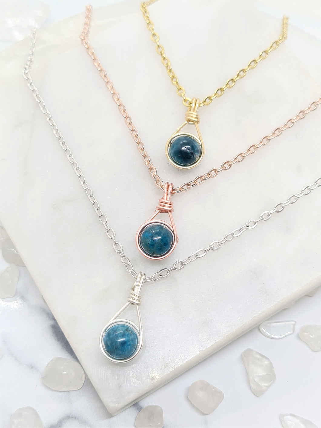 Blue Apatite Necklace - DELICA Collection