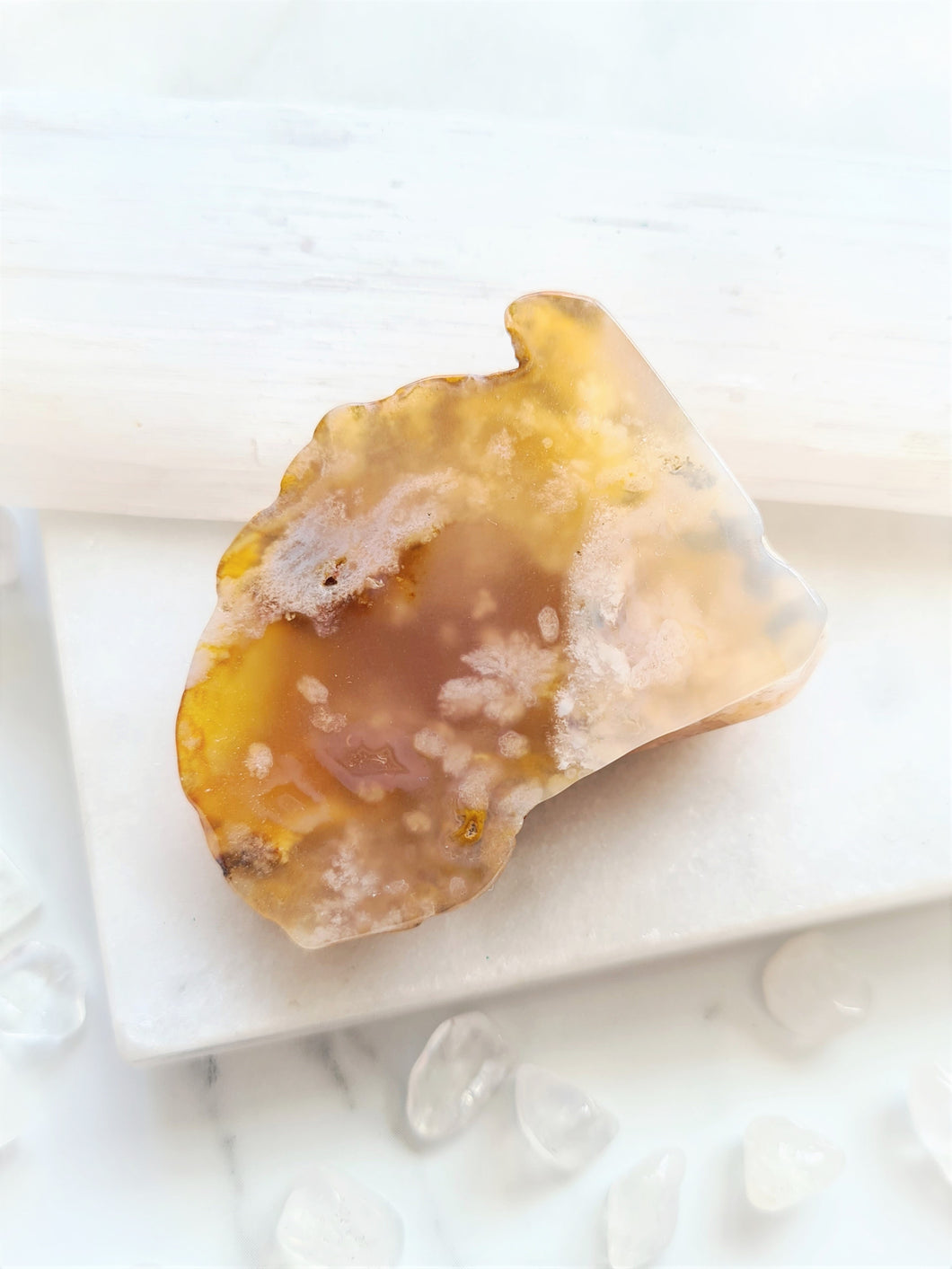 Let Flower Agate bring new and wonderful opportunities your way. Its gentle energy guides you to follow you heart and learn to put yourself first