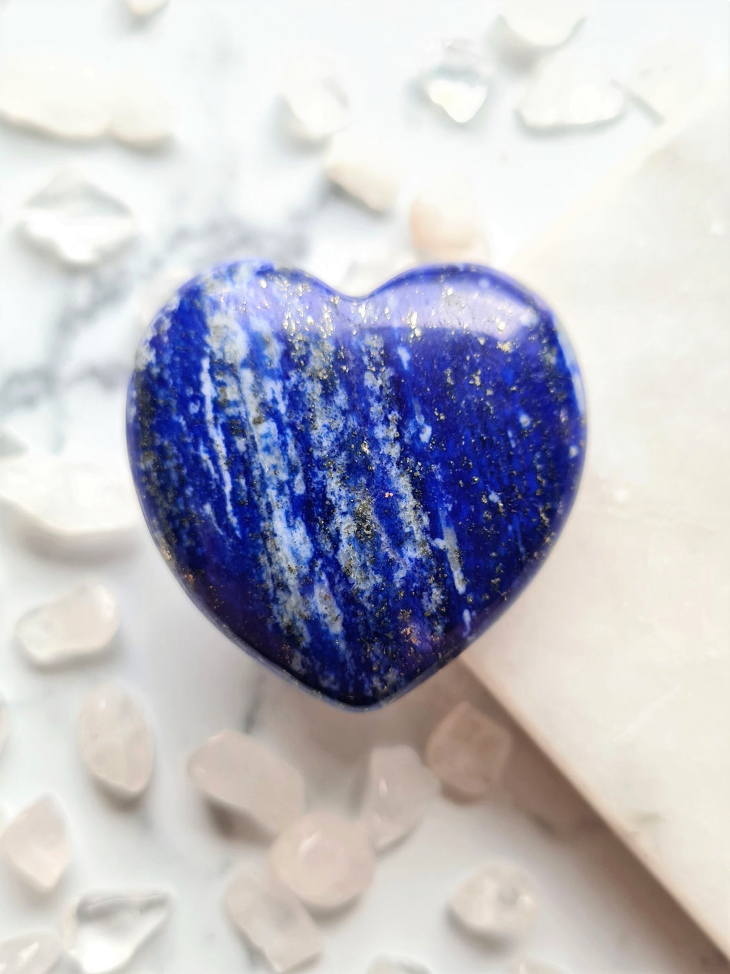 Lapis Lazuli Heart - 40mm - Semi Puffy