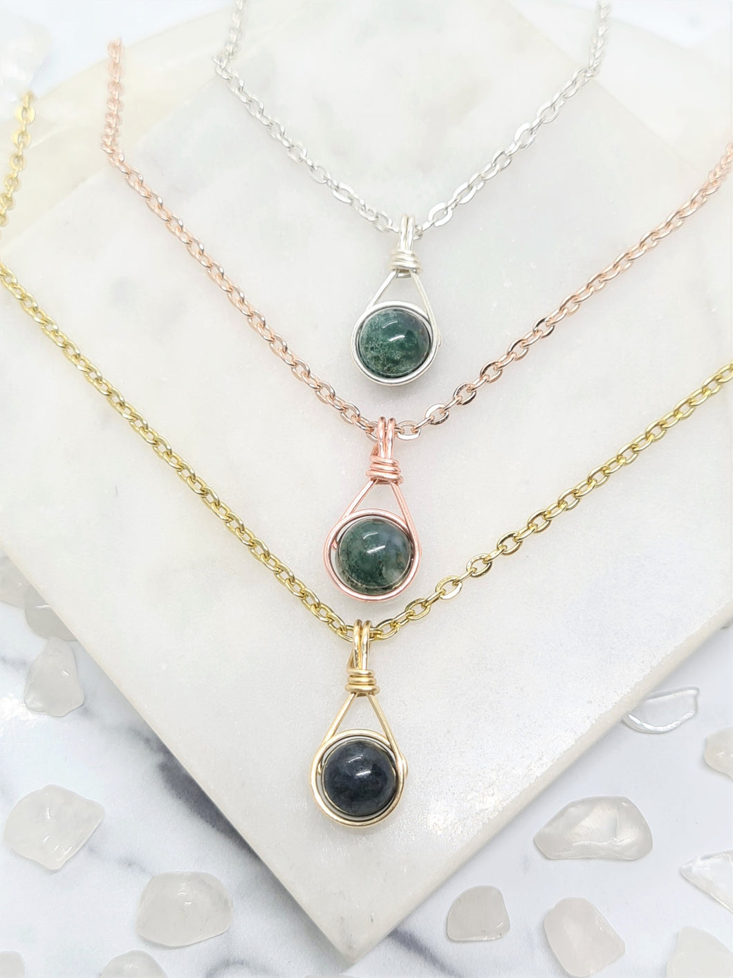 Moss Agate Necklace - DELICA Collection